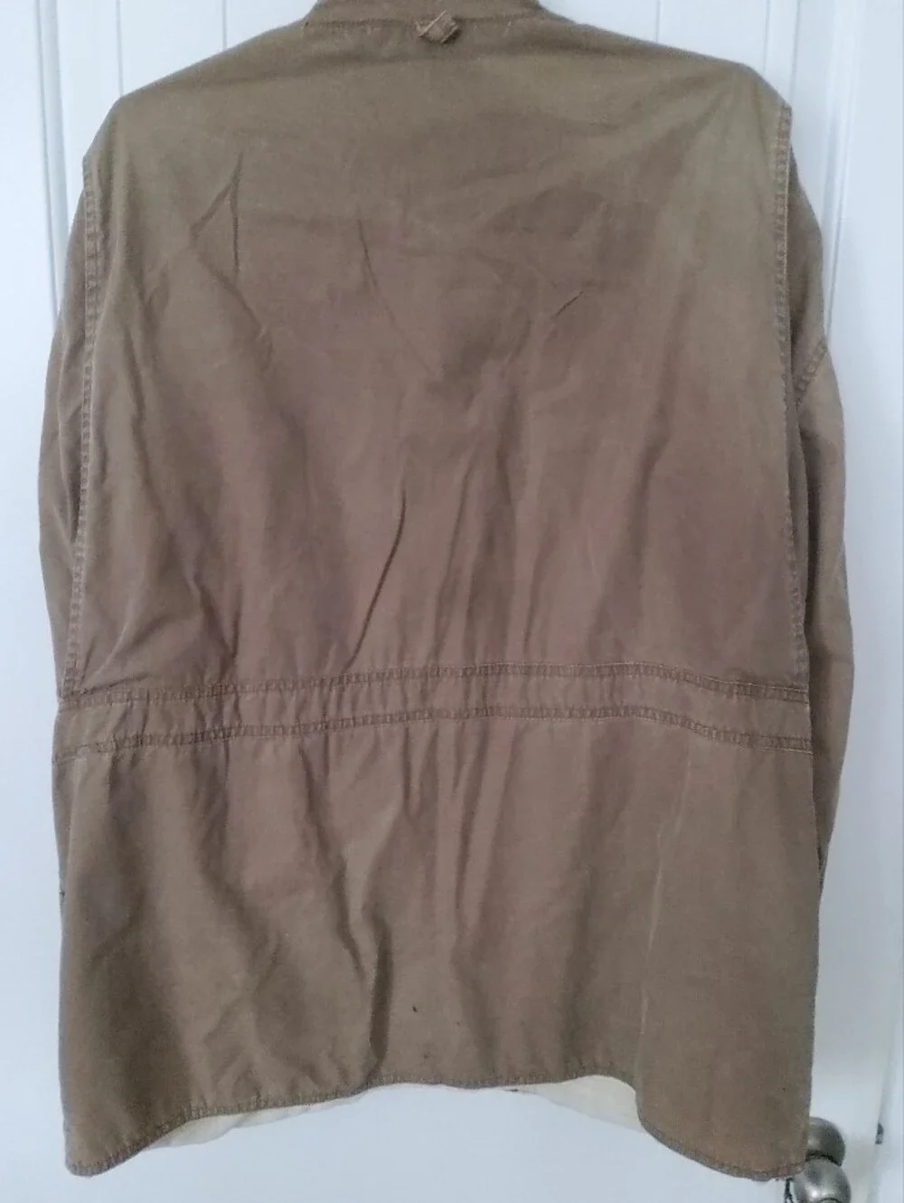 J. Crew Men’s Brown Cotton Field Jacket with Cream Corduroy Collar